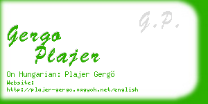 gergo plajer business card