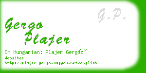 gergo plajer business card